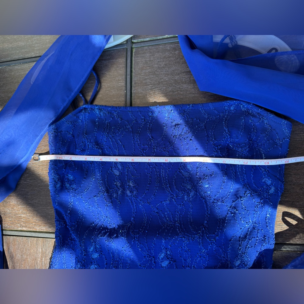 Steppin' Out Royal Blue Lace Dress - Picture 9 of 11
